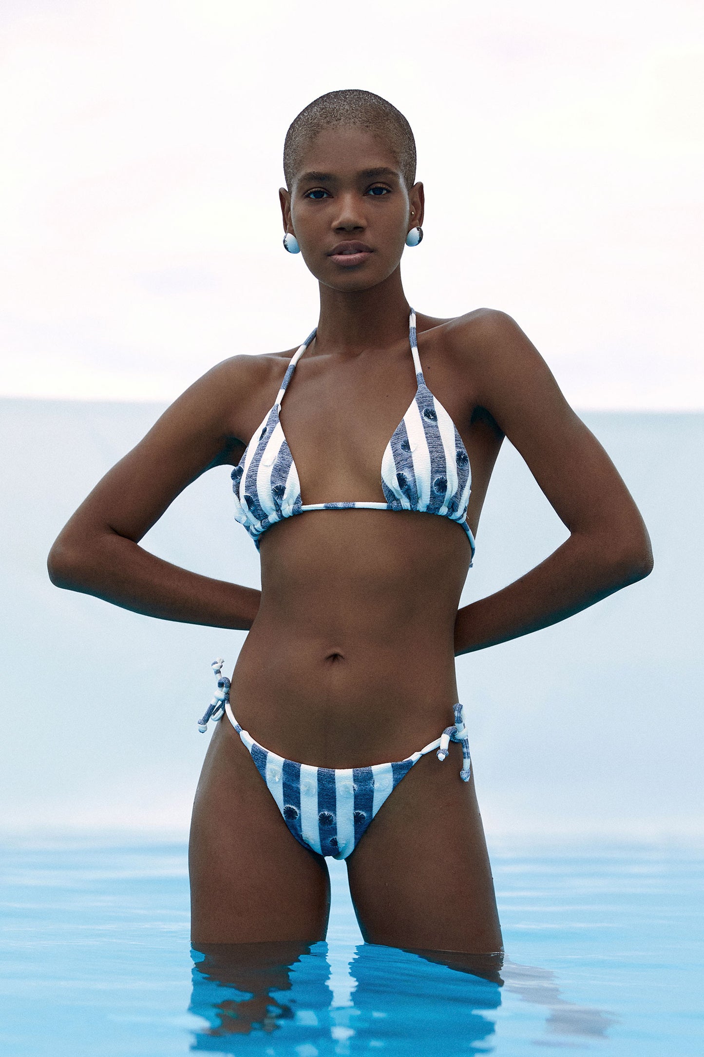 Triangle Top - Blue Stripes