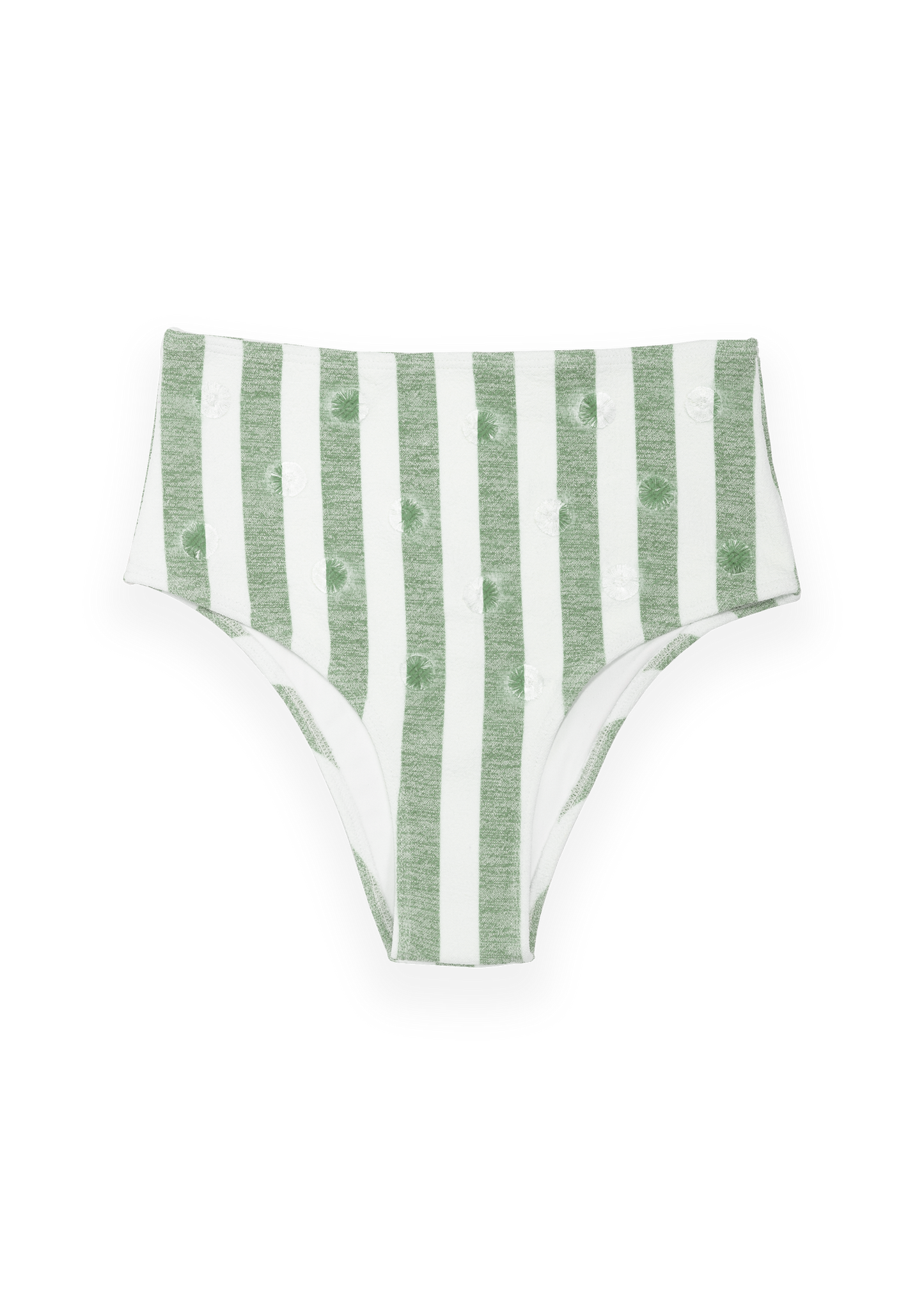 Bianca Bikini Bottom - Green Stripes