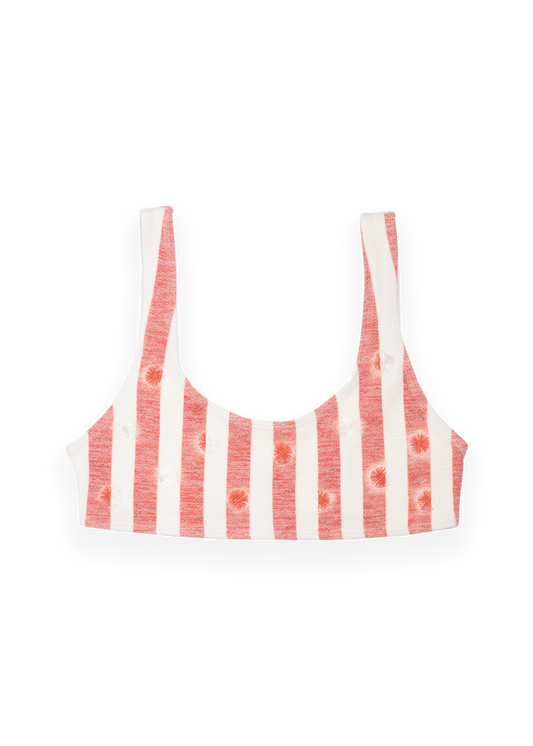 Bianca Bikini Top - Red Stripes