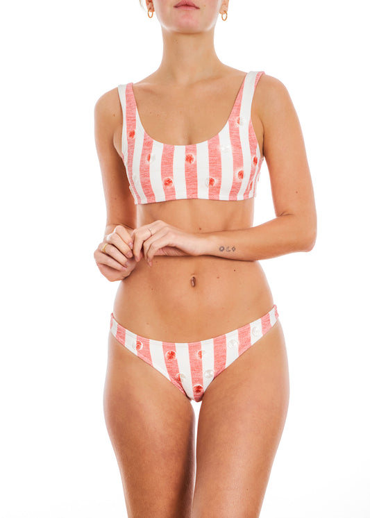 Bianca Top - Red Stripes