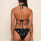 Triangle Bikini Top - Black/Multi