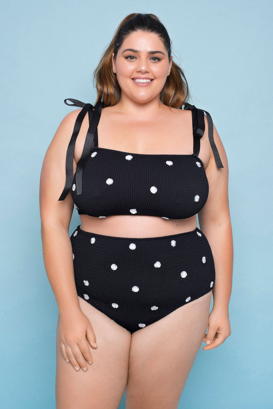 Marina Bikini Top - Black/White