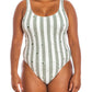 Katie One-Piece - Green Stripes