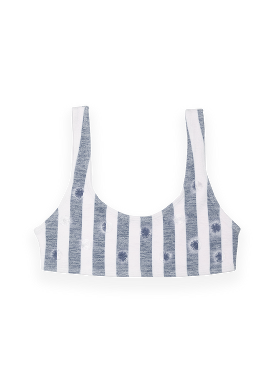 Bianca Bikini Top - Blue Stripes